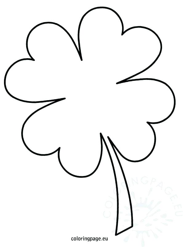 595x804 Four Leaf Clover Coloring