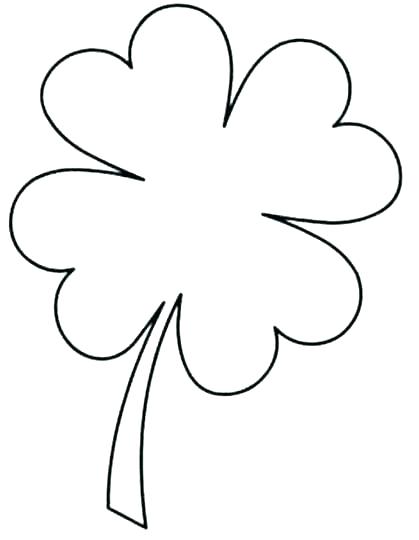 419x540 Four Leaf Clover Coloring Pages Kids Drawing Of Four Leaf Clover