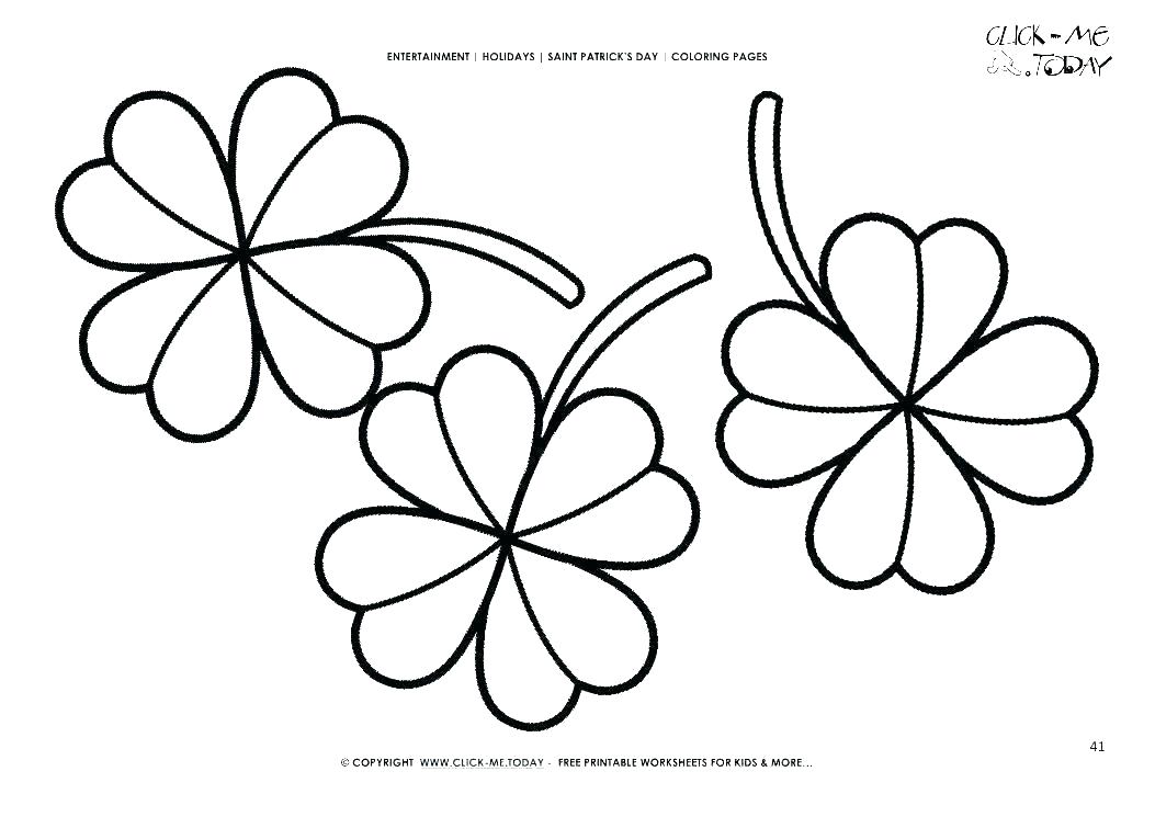 1053x745 Three Leaf Clover Coloring