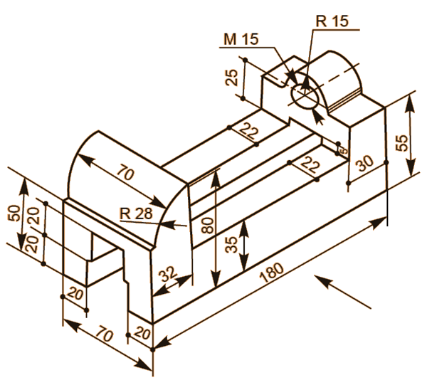 600x548 Sectional View Exercise Orthographic Projection Cad Drawing