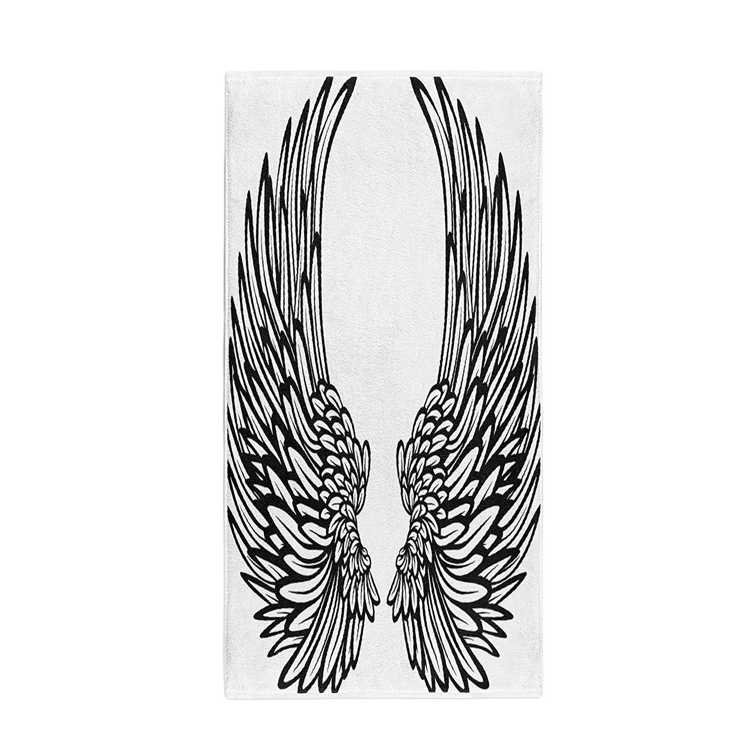 1500x1500 Semtomn X Inches Bath Towel Animal Black White