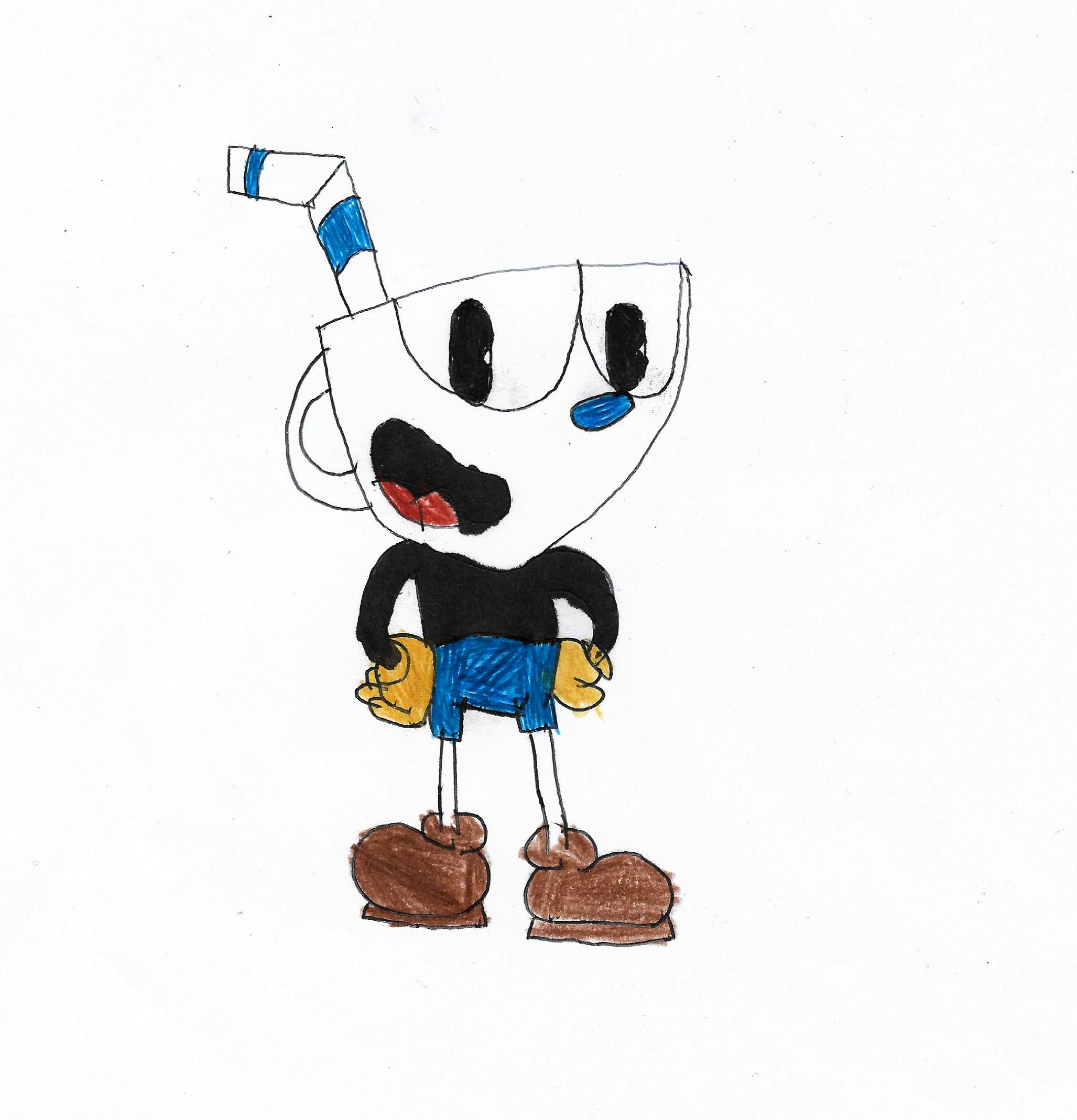 2055x2138 Day Drawing Dantdm Challenge Day 'dan As A Cuphead Character