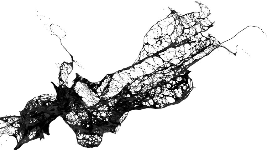 852x480 Splash Of Liquid Like Black Stock Footage Video