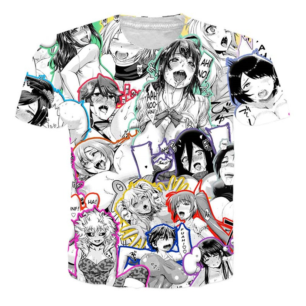 1008x1008 Ahegao Men Women O Neck Tops Casual Hip Hop Cartoon