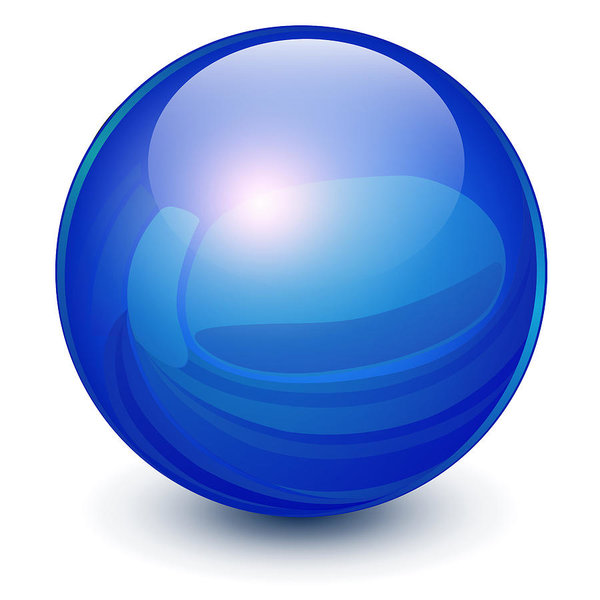 600x600 Blue Sphere Art Print