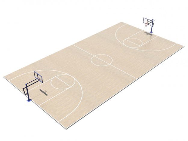 625x469 Basketball Court Cgtrader