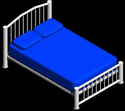 416x368 Double Bed In In Autocad Download Cad Free