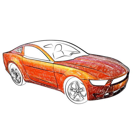 560x560 How To Draw The Car On Paper Step
