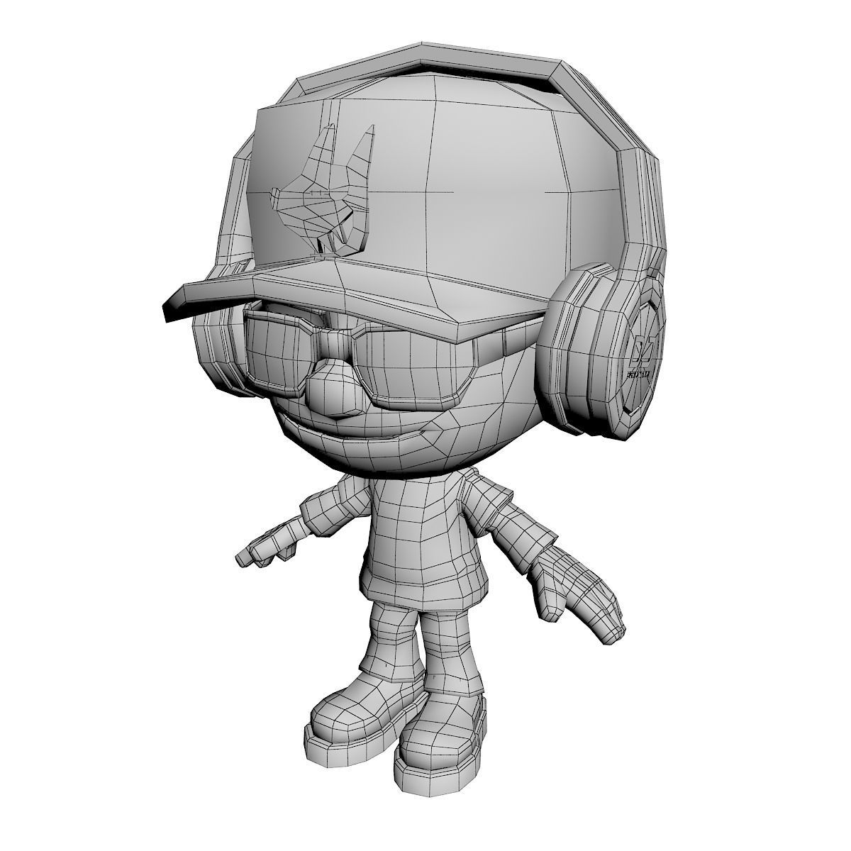 1200x1200 Cartoon Dj Model Cgtrader