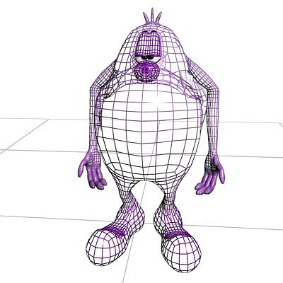 400x400 monster cartoon character asset cgtrader