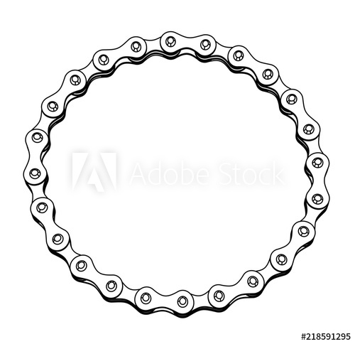 500x484 Bicycle Chain In The Form Of A Circle Design
