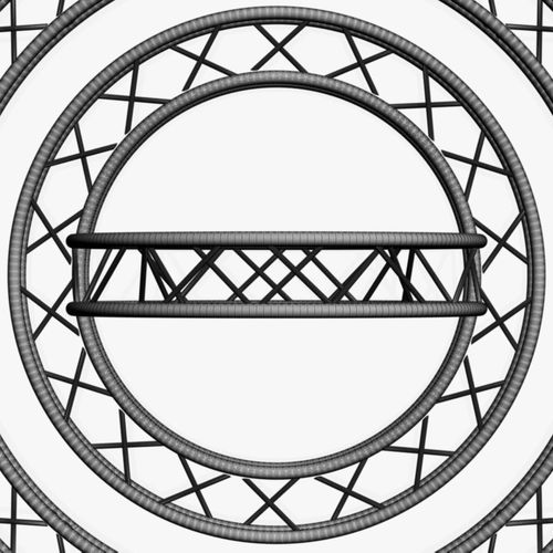 500x500 Printable Model Circle Square Truss Modular