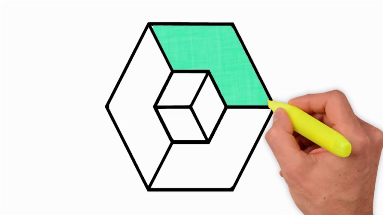 1280x720 Coloring Pages Drawing A Cube