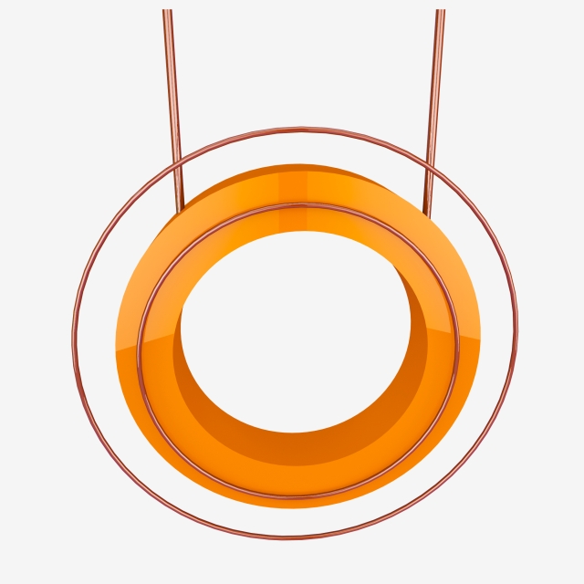 640x640 Orange Three Dimensional Circle Background Board Decorative