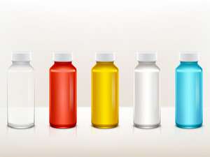 300x225 Realistic Plastic Pharmaceutical Medical Bottle Or Drawing Paint