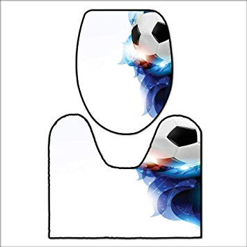 355x355 Qianhehome Piece Bathroom Contour Rugs Soccer Ball