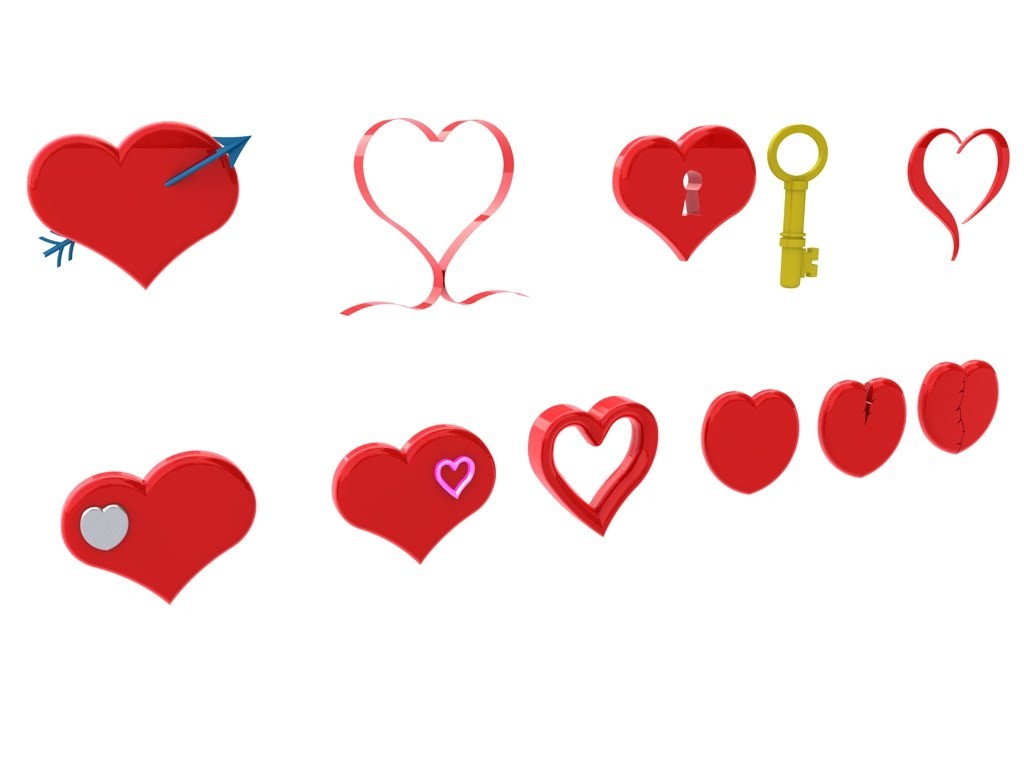 1024x768 Valentine Heart Love