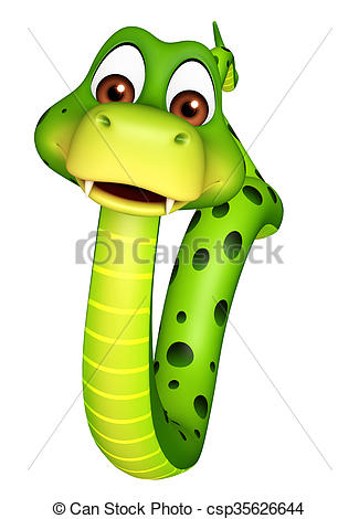 325x470 Rendered Illustration Of Walk Snake Cartoon Character