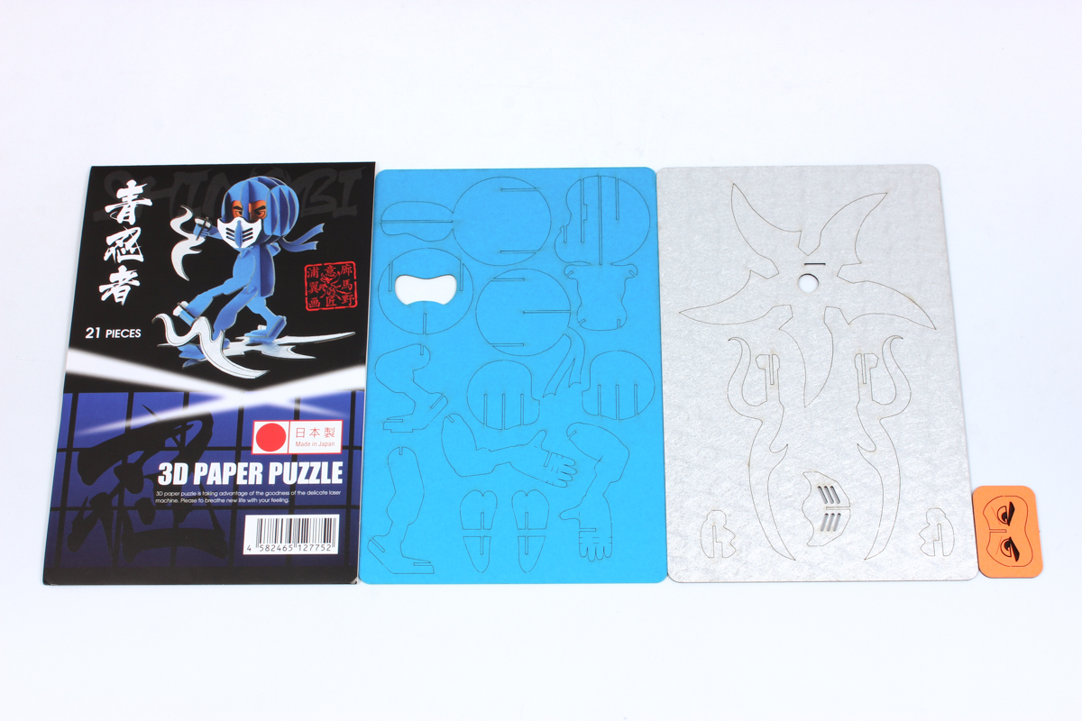 1200x800 Paper Craft Model Blue Ninja