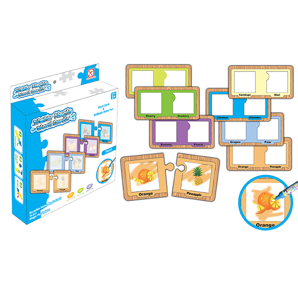 600x600 Fruit Style Puzzle Drawing Paper Card For Kids Game