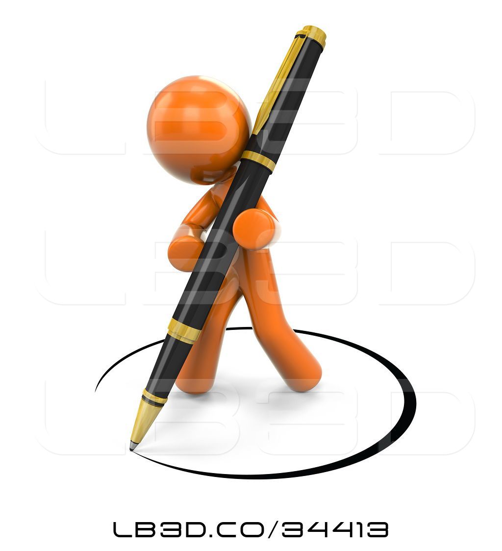 1024x1124 Illustration Of Orange Design Mascot Guy Drawing A Circle