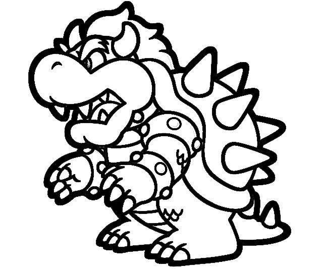 640x533 Printable Super Mario Land Bowser Characters Coloring Pages
