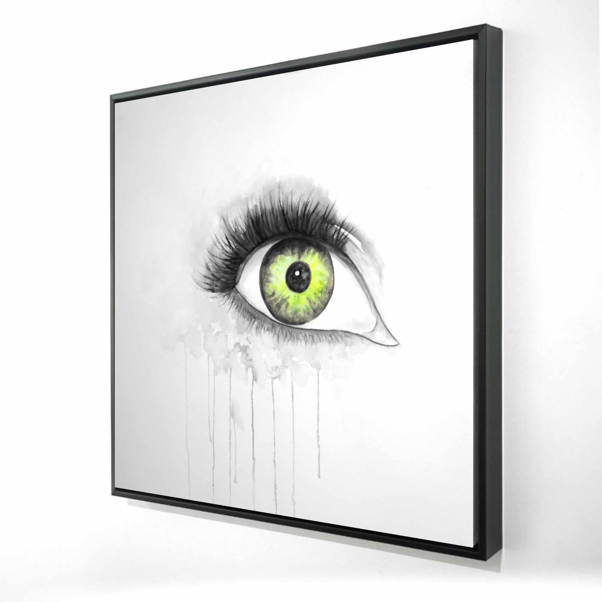 2000x2000 green eye in watercolor wall art begin home decor