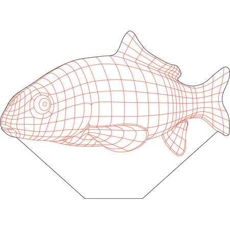 450x450 Fish Illusion Vector For Cnc