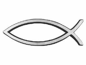 300x225 Auto Decal Fish Large