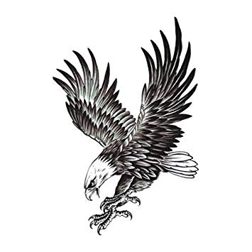 355x355 Exteren Waterproof Eagle Temporary Tattoos