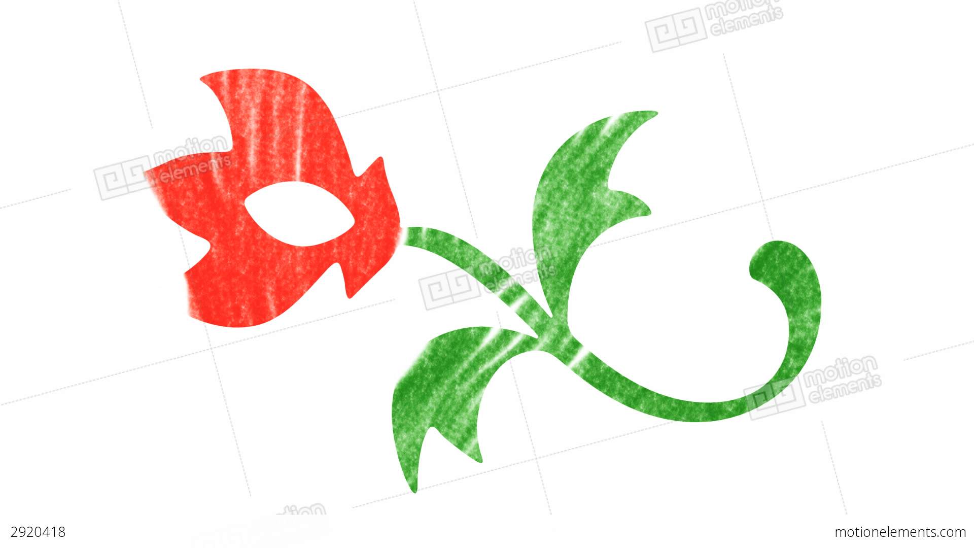 1920x1080 Drawing A Flower Stock Animation