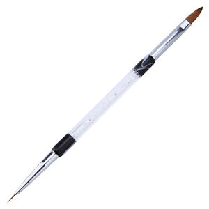 300x300 Dual End Nail Art Acrylic Liquid Powder Brush Flower Stripe