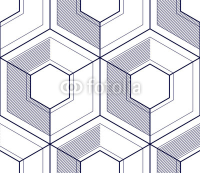 400x346 Geometric Cubes Abstract Seamless Pattern, Vector Background