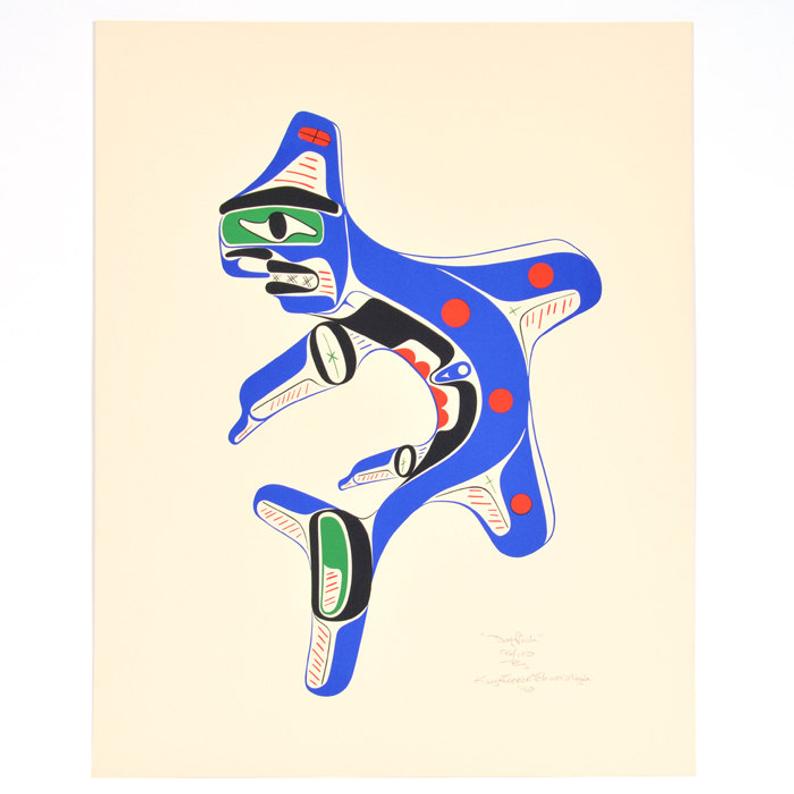 794x794 Vintage Dogfish Print Nootka Art