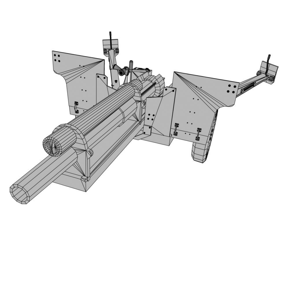 1024x1024 Howitzer Gun Model Cgtrader
