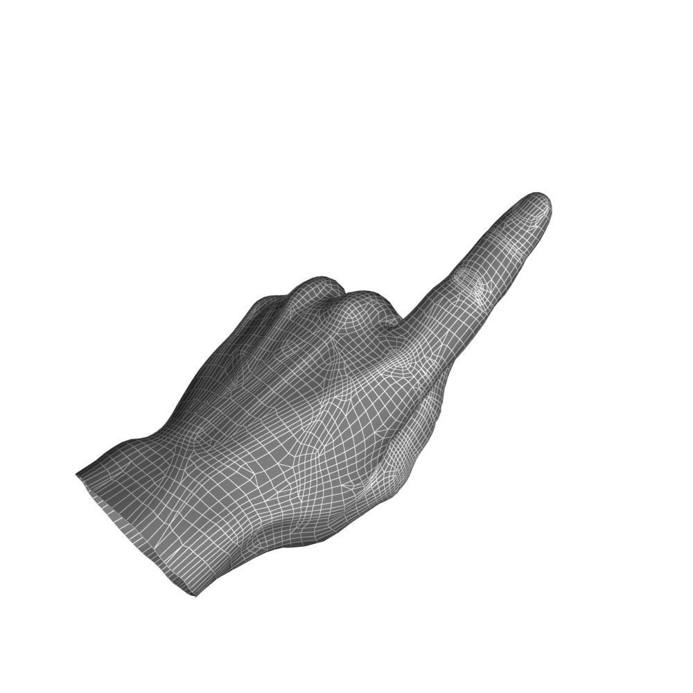 1000x1000 Pointing Finger Mans Hand Model Cgtrader