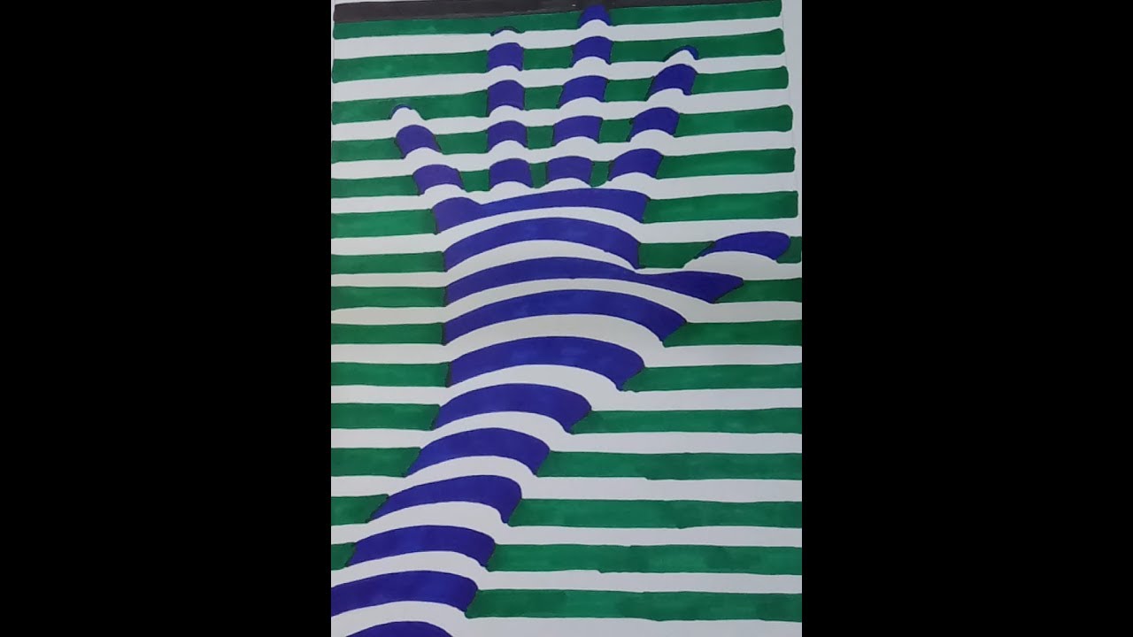 1280x720 Hand Drawing Step To Step Art Tricks Trick Art Optical