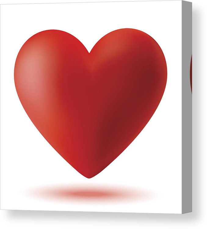 678x750 Red Heart Canvas Print Canvas Art
