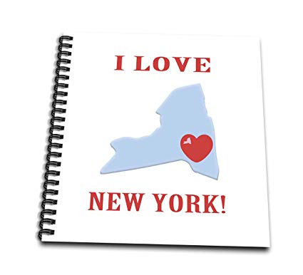 425x386 Rose I Love New York With Heart On State Drawing Book