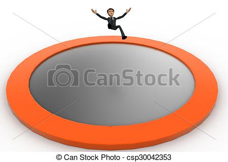 450x320 Man Falling Into Big Water Hole Concept On White Background