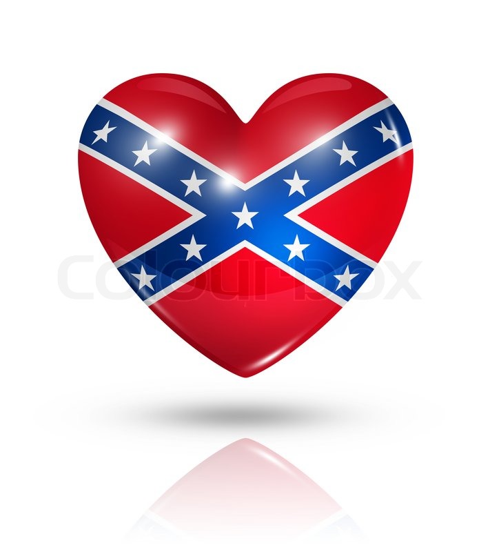 711x800 Love Confederate Symbol Heart Flag Stock Image Colourbox