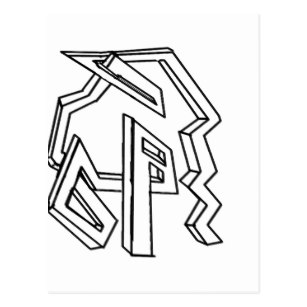 307x307 Black White Maze Postcards Zazzle