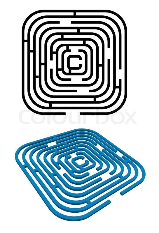 545x800 Vector Maze And Version Stock Vector Colourbox