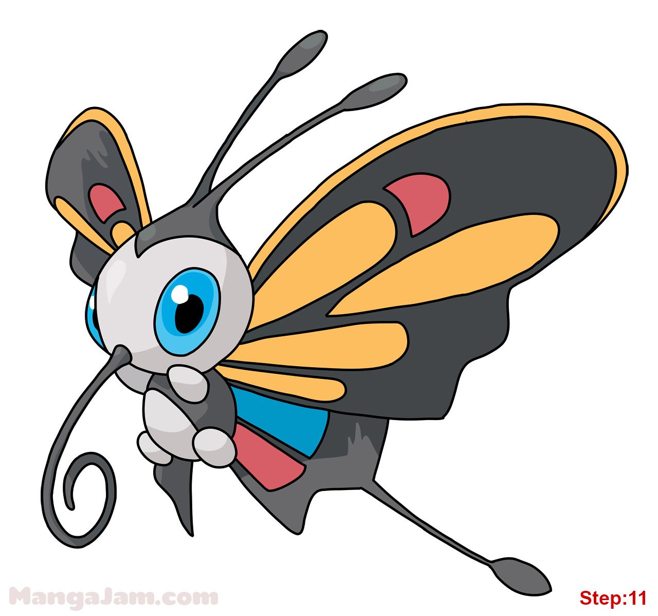 1280x1198 How To Draw Beautifly Pokemon Step Cosplays All