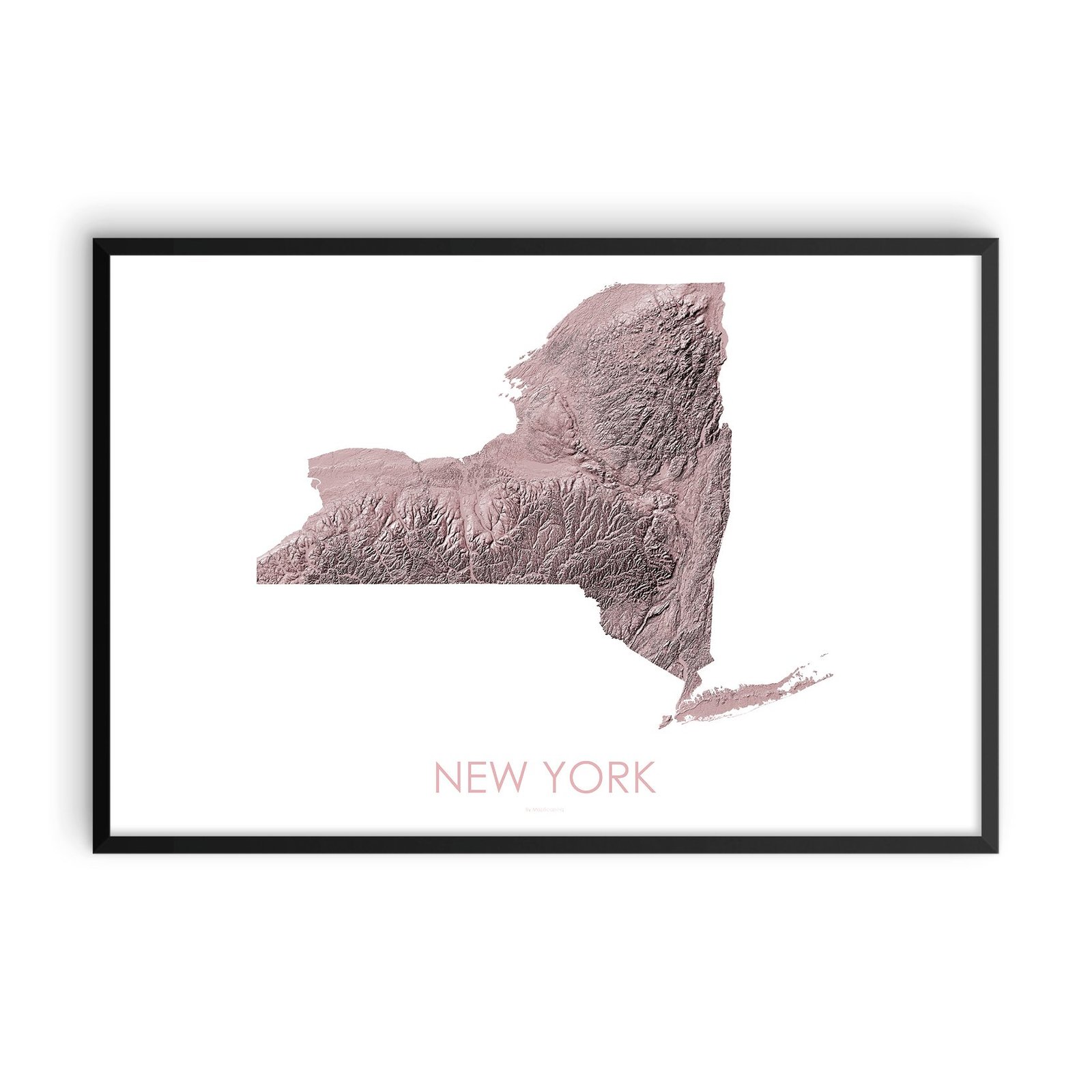 1600x1600 new york topographic wall art map