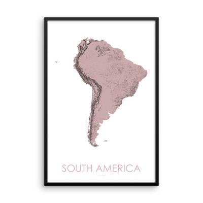 400x400 south america topographic wall art map