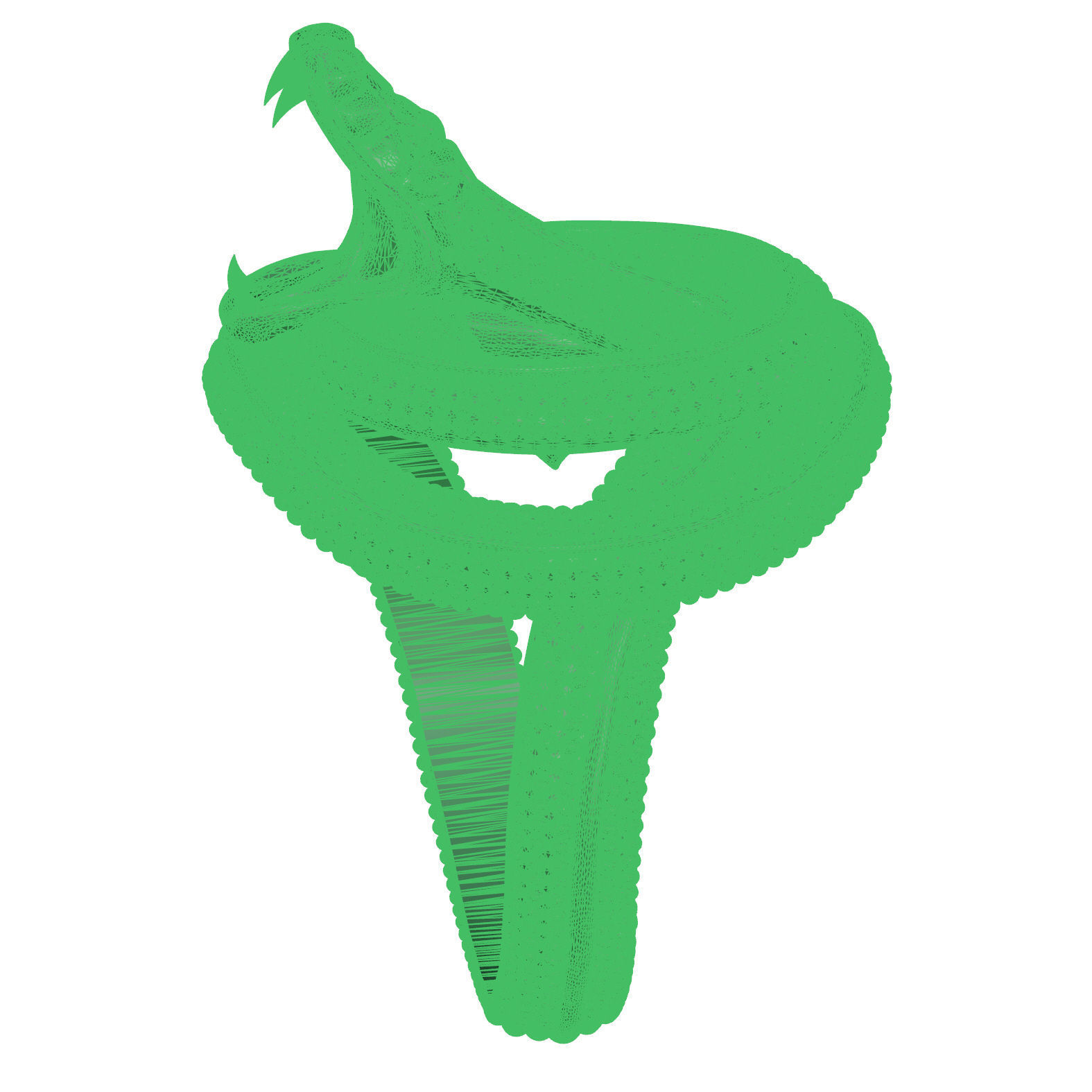 1575x1575 Printable Model Ring Snake With Ruby In Teeth