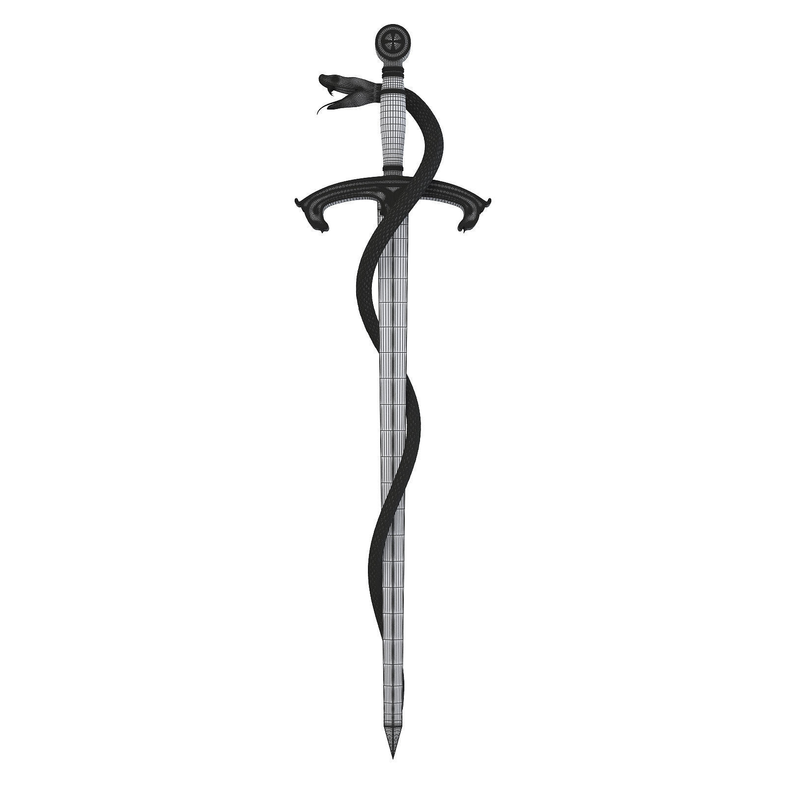 1600x1600 Sword And Snake Cgtrader