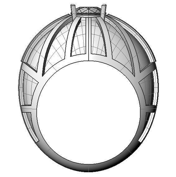 566x570 Printable Model Sky Sphere Golden Ring Cgtrader