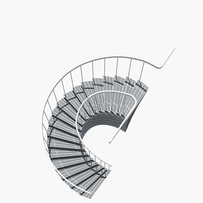 800x800 Spiral Staircase Emergency Cgtrader